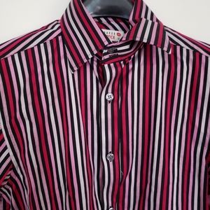Ted Baker Superfine Cotton Button Up Striped Shirt